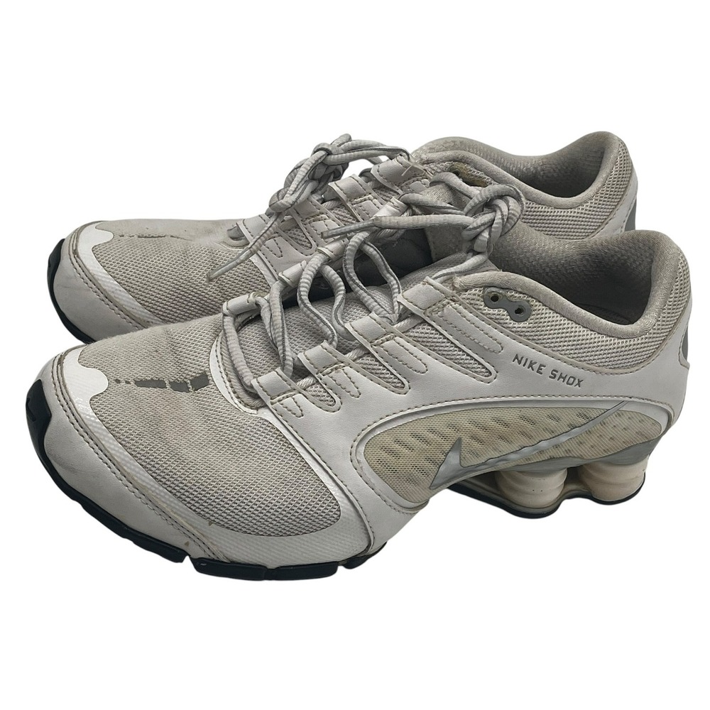 Nike Shox Navina SI White Metallic Silver Women's Size 8 Running Shoes